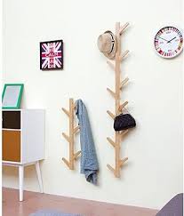 Vägghängd Bambu Klädhängare - Trädsdesign